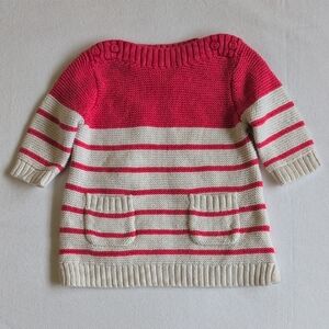 babyGap garter knit striped tunic sweater dress cotton 0-3 months baby girl